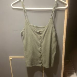 Olive green cute dressy tank top.Size - Small